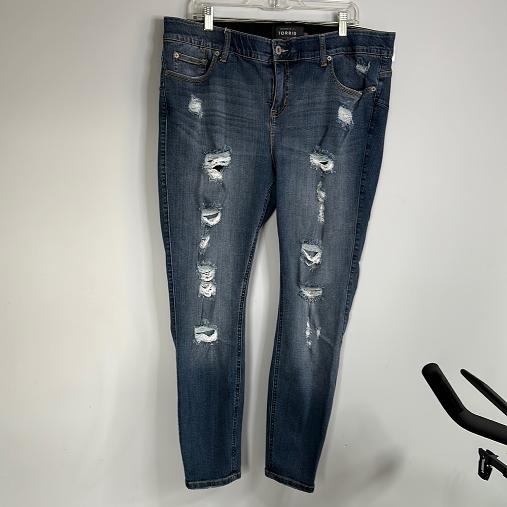 Torrid Bombshell Skinny Distressed Jeans